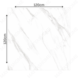 Shop STATUARIO ANGEL large format porcelain tiles (120x120cm) with a 9MM glossy finish and premium white marble effect. Durable, scratch-resistant, and easy to install. Perfect for luxurious interiors.