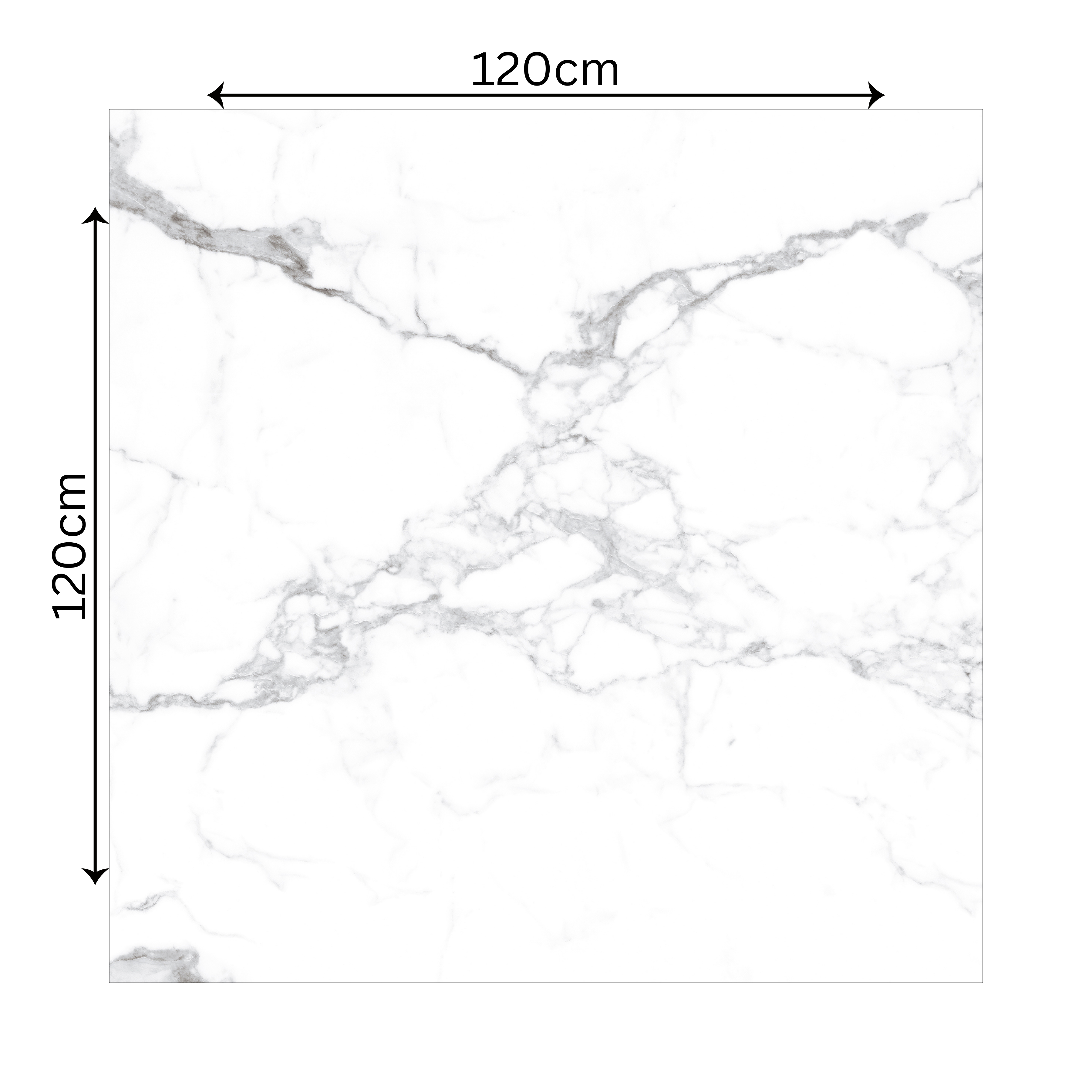 Shop STATUARIO KRYPTON large format porcelain tiles (120x120cm) with a 9MM glossy finish and elegant grey marble effect. Durable, scratch-resistant, and easy to install. Ideal for modern interiors.