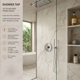 Single water built-in timed shower faucet with 15–25 second push-button control, anti-vandal protection and water-saving performance for commercial and public shower facilities.