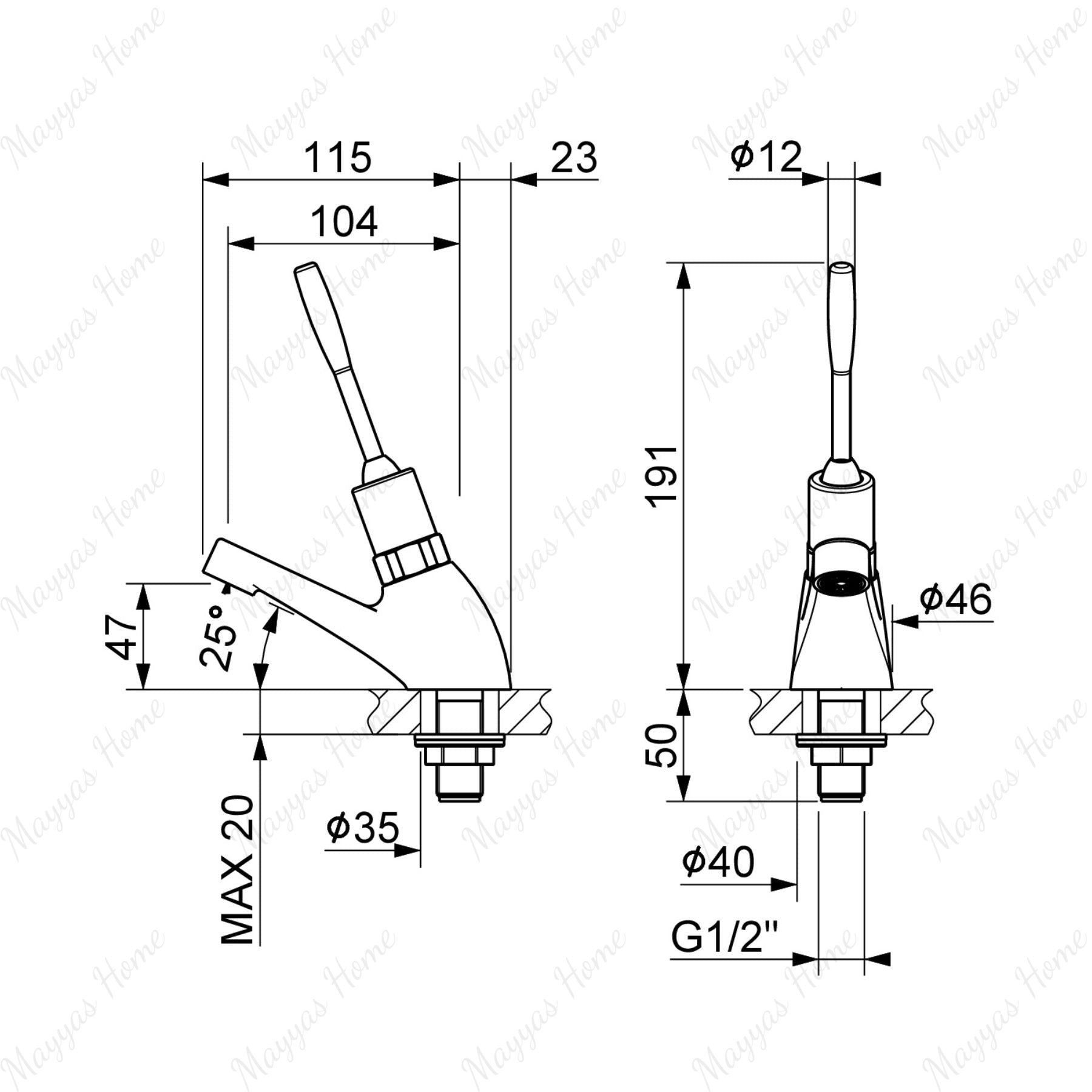 Single water timed sink tap with 8–12 second lever control, adjustable flow regulation and water-saving performance for UAE commercial and public washrooms.