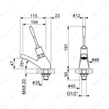 Single water timed sink tap with 8–12 second lever control, adjustable flow regulation and water-saving performance for UAE commercial and public washrooms.