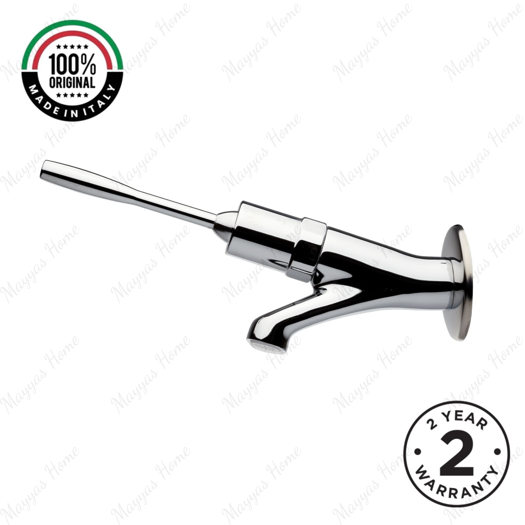 Single water timed sink tap with 8–12 second lever control, wall-mounted installation and flow limiter options. Ideal for UAE commercial washrooms.