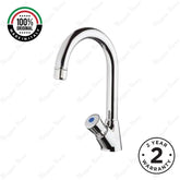 Single water timed washbasin tap with swivel spout, push-button control and anti-vandal protection. Ideal for UAE commercial and public washrooms.