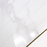 Smoke Statuario glossy marble porcelain tile 60x120cm with 9mm thickness features white base, smoky grey veining and polished finish.