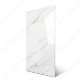 Statuario Austral glossy marble look porcelain tile 60x120cm with 9mm thickness offers bold veining, polished shine, and luxury appeal.