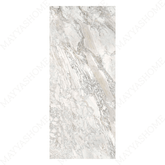 Statuario Elight 120x280cm carving matt porcelain tile with white marble look and grey veining. Perfect for luxury walls and floors.