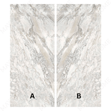 Statuario Elight 120x280cm carving matt porcelain tile with white marble look and grey veining. Perfect for luxury walls and floors.