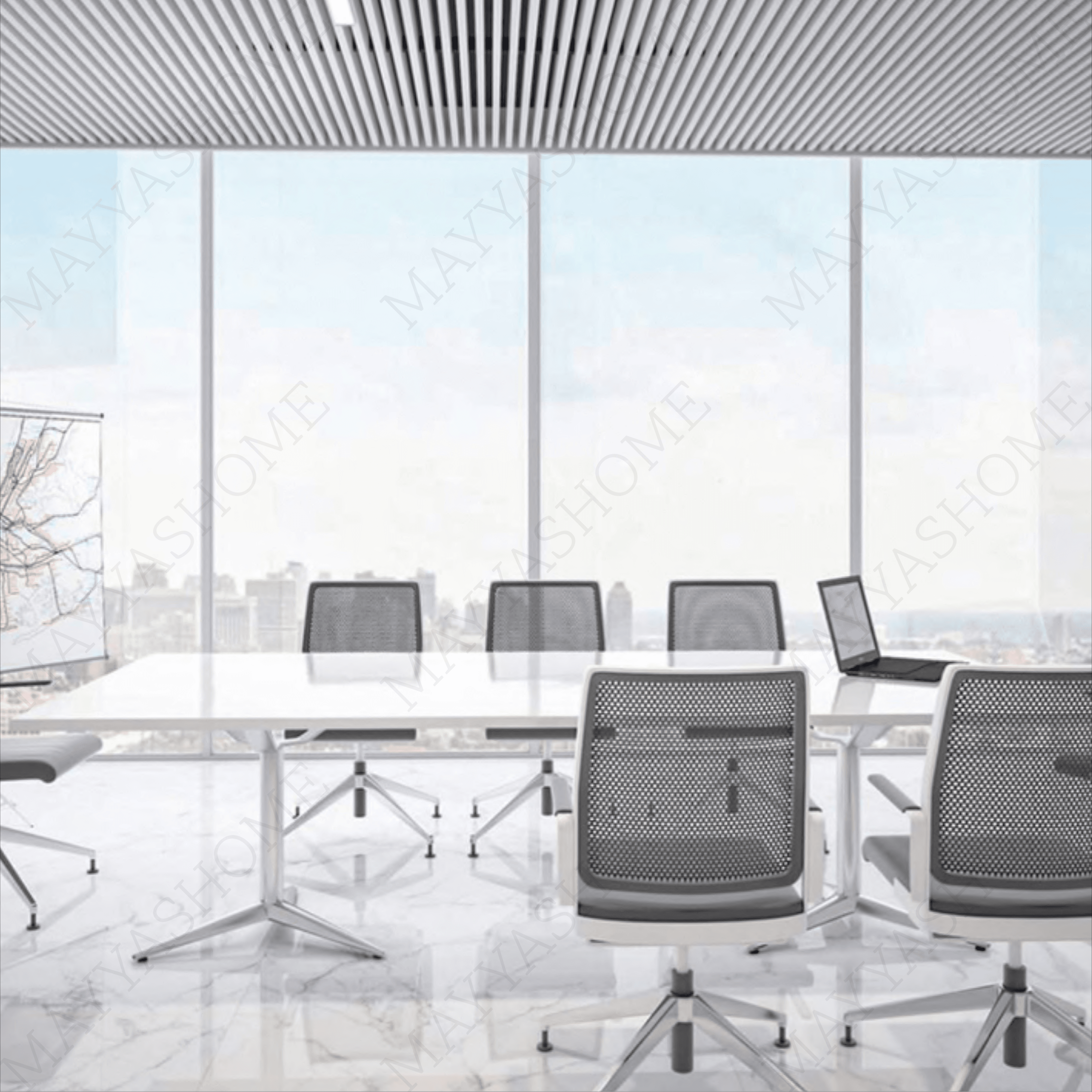 Statuario Marble 120x240cm glossy tile with bold grey veining on white. Perfect for walls and floors, adding timeless elegance to modern interiors.