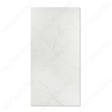 Statuario Pulido matt marble effect porcelain tile 60x120cm with 9mm thickness features white base, soft grey veining and smooth finish.