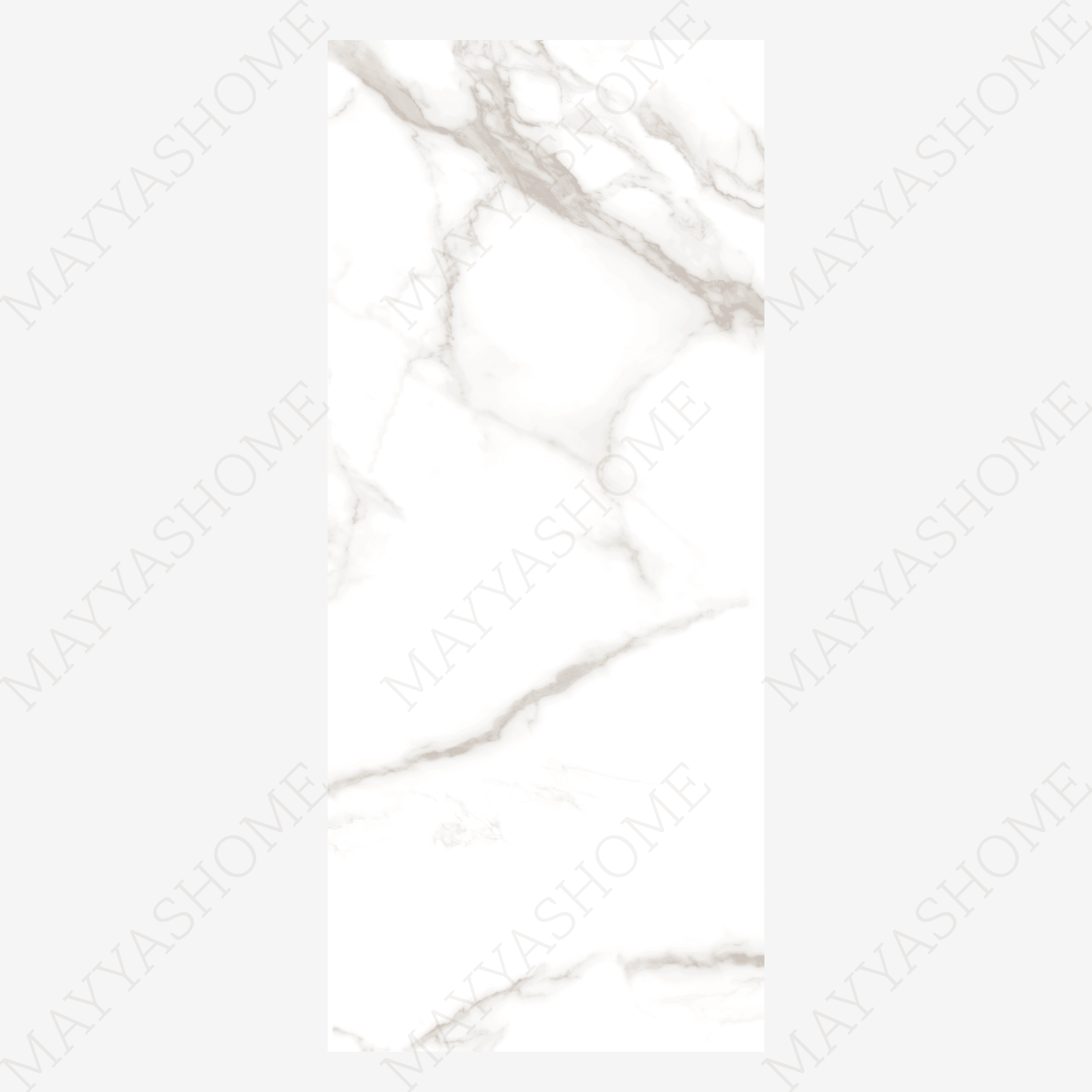Statuario Venetian glossy porcelain tile 120x280cm. Classic white with bold grey veins, 09mm thick, perfect for luxury walls and modern interiors.