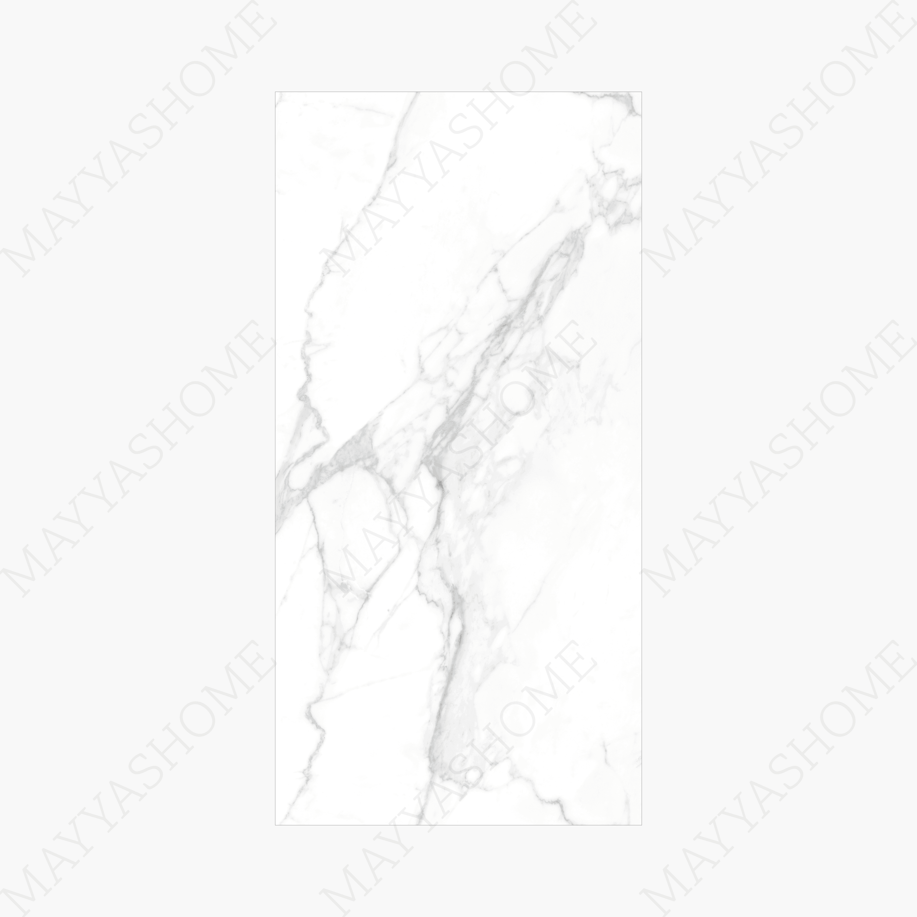 Statuario Vivian 120x240cm glossy porcelain tile with marble effect. Durable 9mm design, perfect for walls, floors, and luxury interiors.