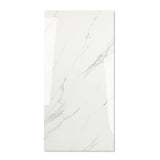 Statuario glossy marble effect porcelain tile 60x120cm with 9mm thickness features bold grey veining, polished shine, and a timeless luxury look for floors and walls.