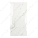 Statuario glossy marble effect porcelain tile 60x120cm with 9mm thickness features bold grey veining, polished shine, and a timeless luxury look for floors and walls.