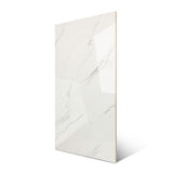 Statuario glossy marble effect porcelain tile 60x120cm with 9mm thickness features bold grey veining, polished shine, and a timeless luxury look for floors and walls.