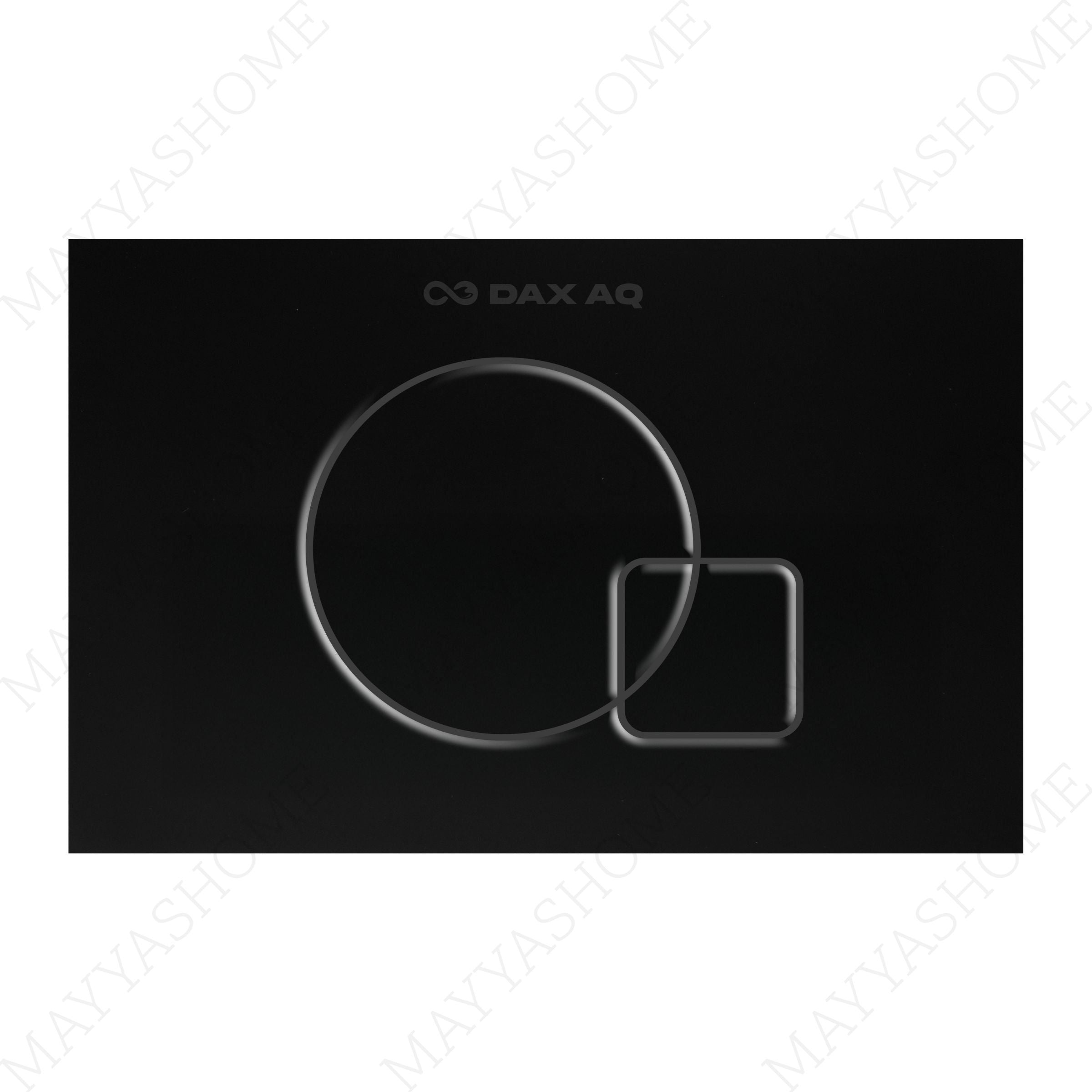 Stylish black matte DotDash flush plate with dual control, modern minimalist look & durable high-quality finish. Ideal for stylish modular switch installations