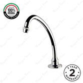 Swivel sink spout designed for above-counter installation with a G1/2 male connection and flow limiter options. Suitable for kitchens, hospitals in UAE.
