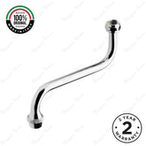 Swivel spout for external wall tap with G1/2 female threaded connection and flow limiter compatibility. Ideal for commercial and industrial plumbing systems in UAE.