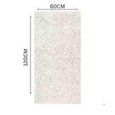Terrazo Crema 60x120cm porcelain tile, 20mm thick with R11 slip-resistant rough matt finish. Classic terrazzo look, perfect for outdoor spaces.