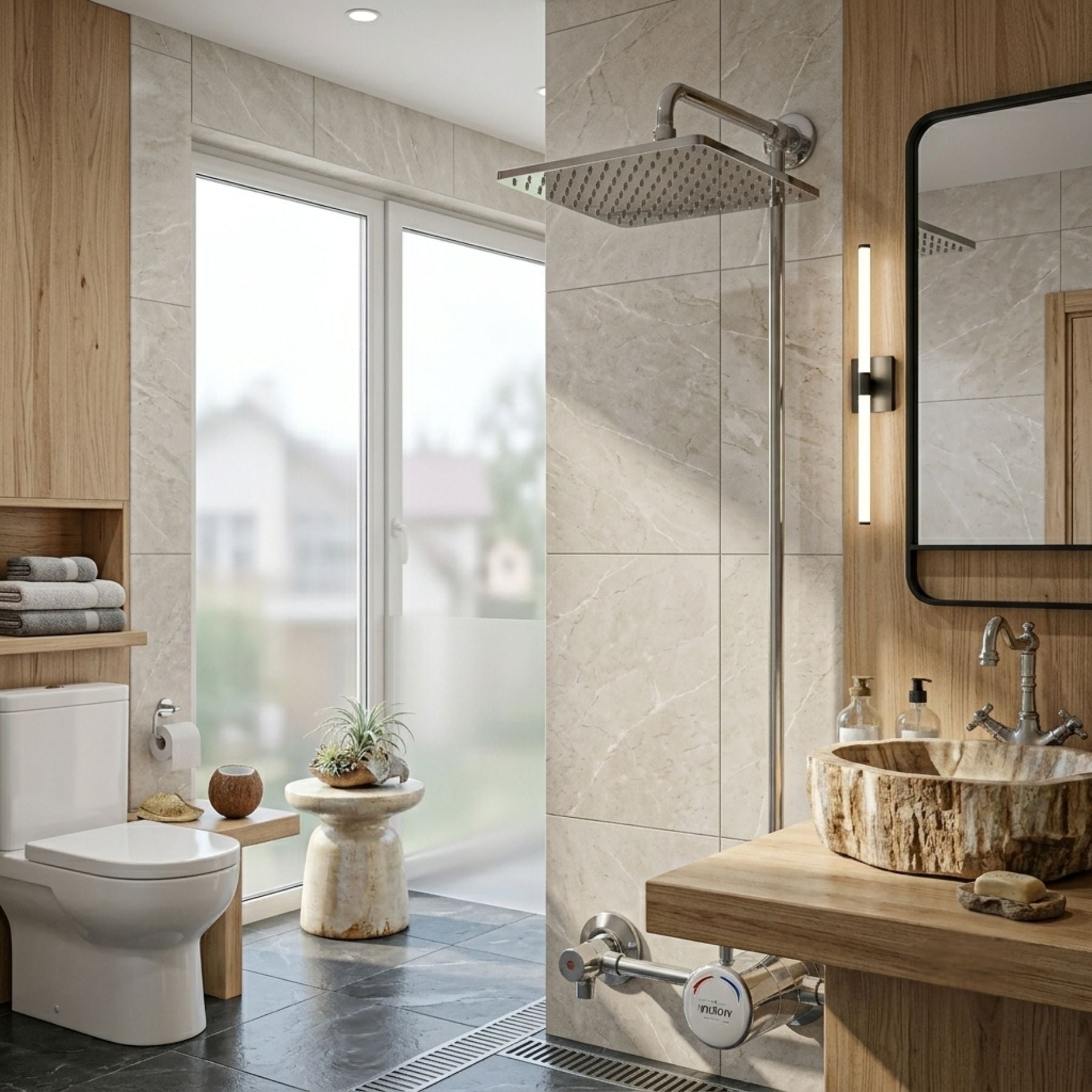 Timed shower faucet with 15–25 second push-button operation, anti-vandal protection and water-saving technology. Ideal for UAE commercial, hospitality, healthcare
