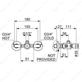 Timed shower mixer tap with 15–25 second push-button control and anti-vandal design. Ideal for UAE commercial, hospitality, healthcare and public facilities.