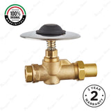 Timed toilet flush valve with hygienic foot pedal control and recessed floor installation. Ideal for UAE healthcare, hospitality, commercial and public washroom applications.