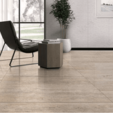 Travertine Beige 120x240cm carving matt porcelain tile. Natural stone look with carved matt texture, 09mm durable thickness for walls and floors.