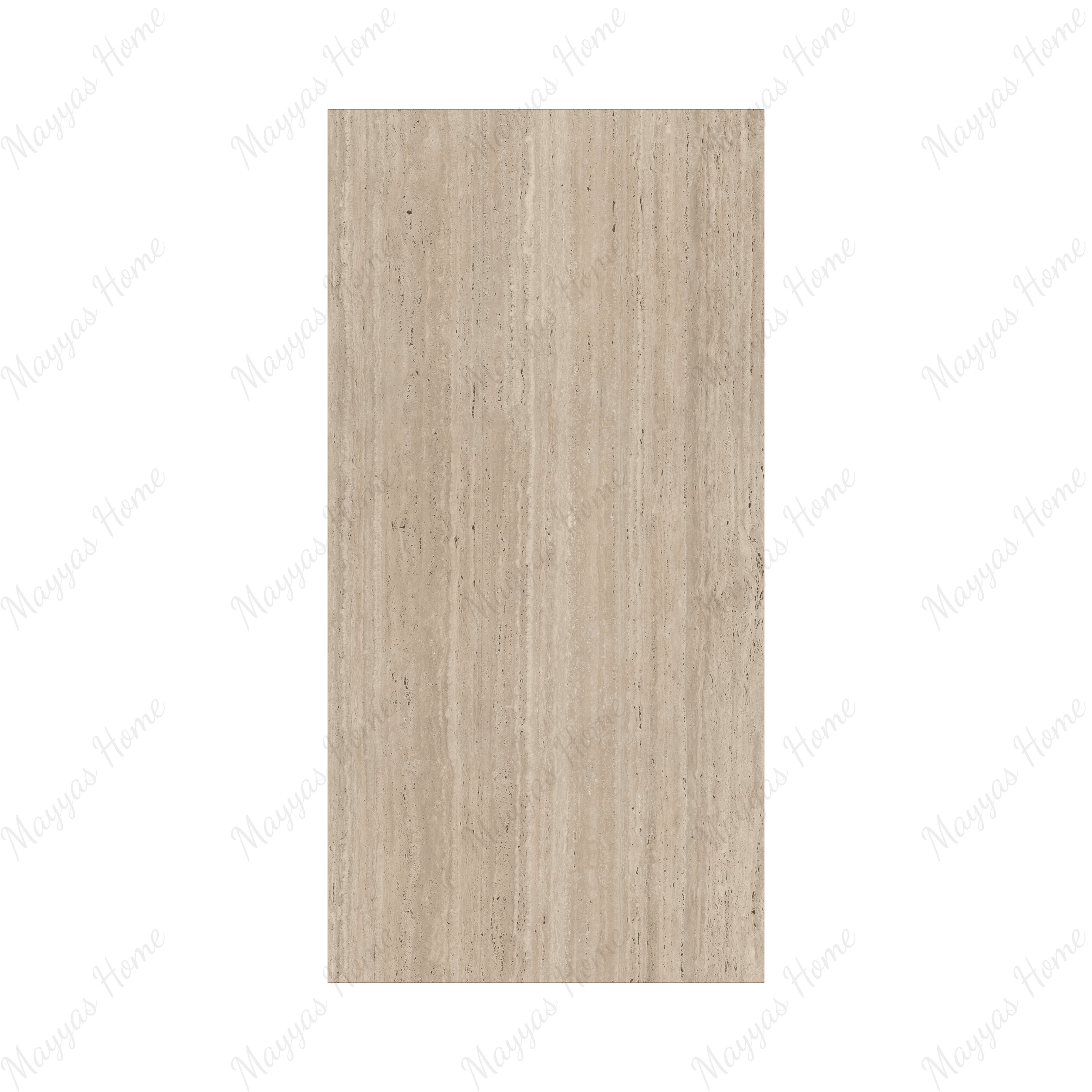 Travertine Beige 120x240cm glossy porcelain tile with warm stone look. Durable 9mm design for elegant floors and walls.