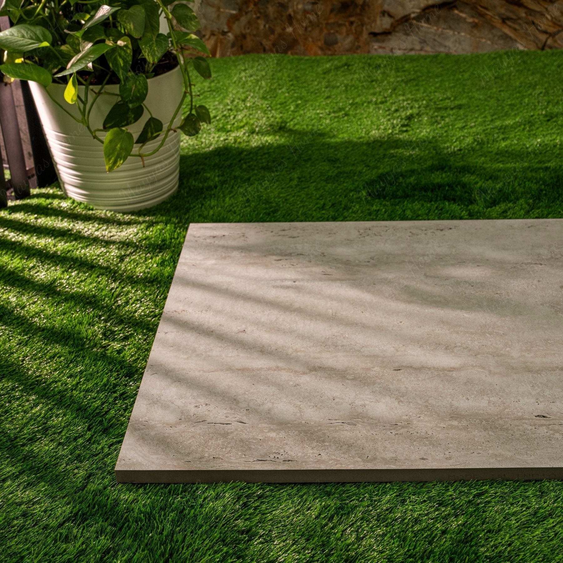 Travertine Beige matt porcelain tile 60x120cm x2mm with warm natural look, durable large format surface ideal for modern floors, walls and premium interiors.