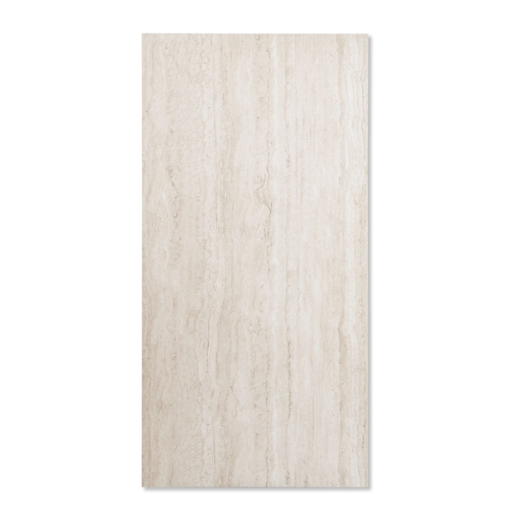 Travertine Dust matt porcelain tile 60x120cm x 2mm with natural stone look. Elegant large format tile perfect for modern floors and walls in residential or commercial spaces.