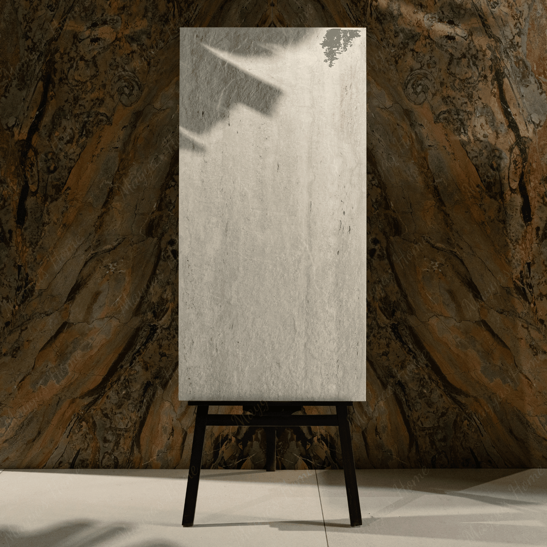 Travertino Gris porcelain tile 60x120cm 20mm thickness, grey travertine look design, durable porcelain tile for indoor and outdoor floors.