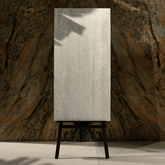 Travertino Gris porcelain tile 60x120cm 20mm thickness, grey travertine look design, durable porcelain tile for indoor and outdoor floors.