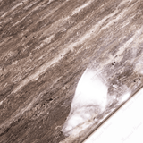 Travertino Texo Brown 80x160cm 9 mm high glossy porcelain tiles. Luxurious brown marble-look floor & wall tiles for UAE interiors.