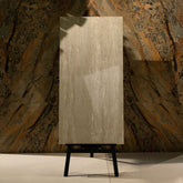 Treviso Beige matt marble effect porcelain tile 60x120cm with 9mm thickness features warm beige tones, soft veining and smooth finish.