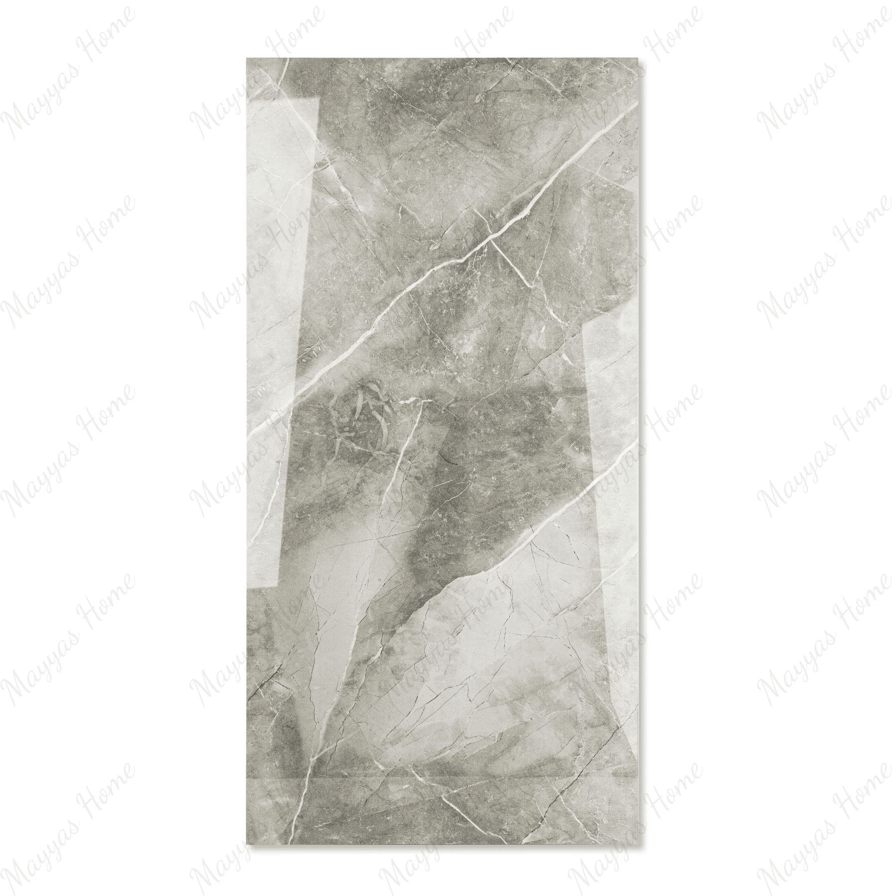 Unica Grey porcelain tile 60x120cm 9mm thickness, marble look design, durable porcelain, ideal for floors and walls in modern interiors.
