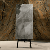 Unica Grey porcelain tile 60x120cm 9mm thickness, marble look design, durable porcelain, ideal for floors and walls in modern interiors.