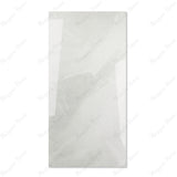 Unica White glossy marble effect porcelain tile 60x120cm with 9mm thickness features bright white tones, subtle marble veining and polished finish.