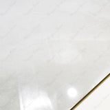 Unica White glossy marble effect porcelain tile 60x120cm with 9mm thickness features bright white tones, subtle marble veining and polished finish.