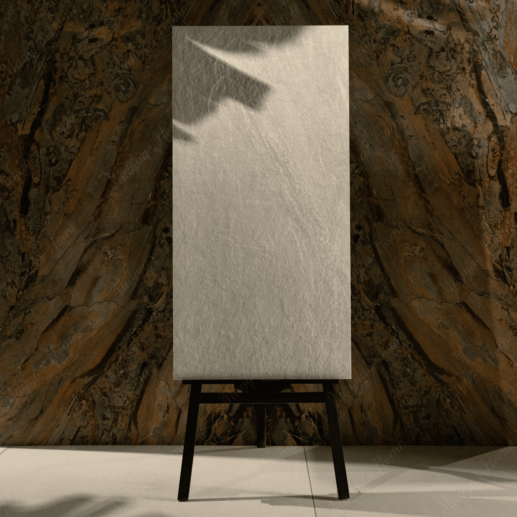 Urban Graphite porcelain tile 60x120cm 2mm thickness, graphite stone look design, durable porcelain tile for modern floors and walls.