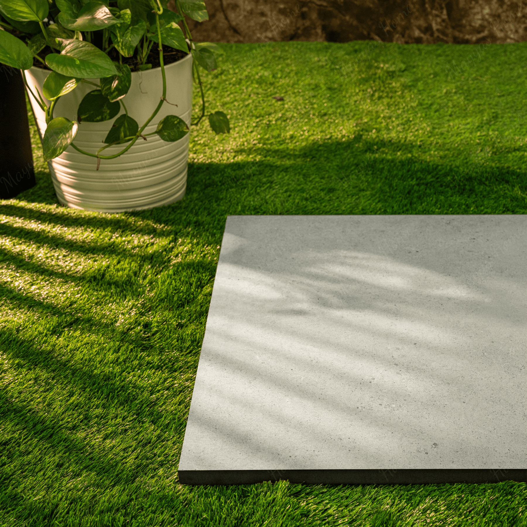 Urban Stone Bianco porcelain tile 60x120cm 2mm thickness, white stone look design, durable porcelain tile for modern floors and walls.