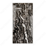 Vercel Black glossy marble porcelain tile 60x120cm with 9mm thickness features deep black base, subtle veining and polished finish.