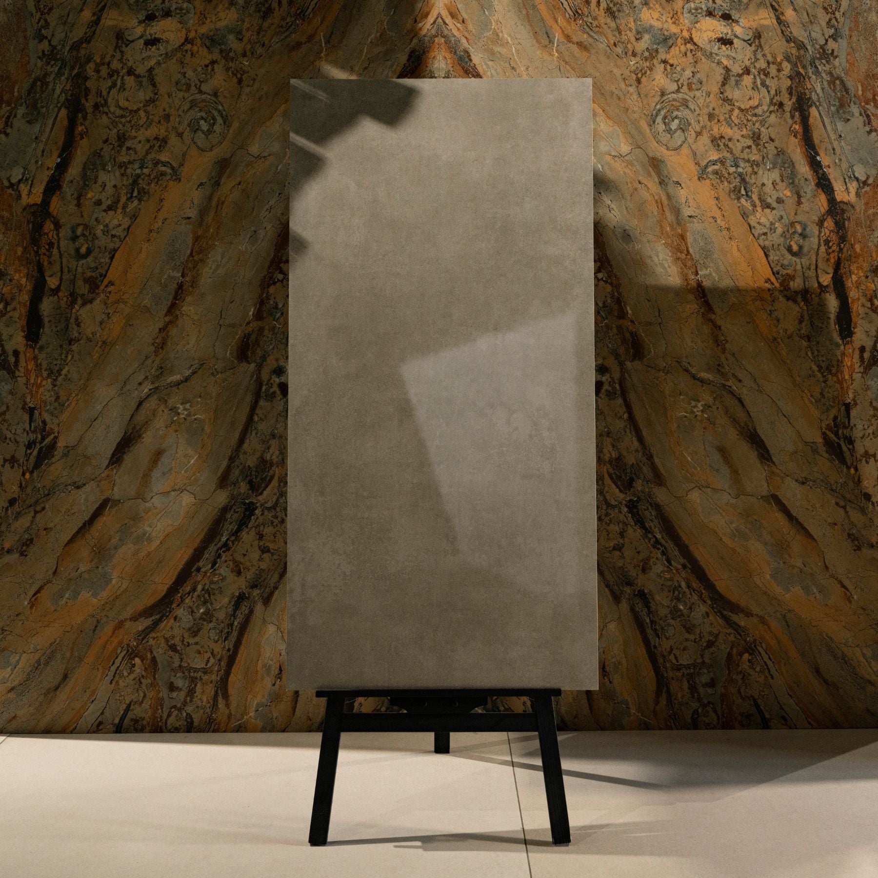 Vivid Ceniza matt porcelain tile 60x120cm with 9mm thickness features ash grey tones, smooth anti glare surface and durable contemporary finish.