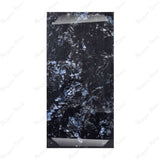 Volga Blue 80x160cm high glossy porcelain tile, 09mm thick with deep blue granite-like patterns. Bold, elegant, and durable for luxury interiors.