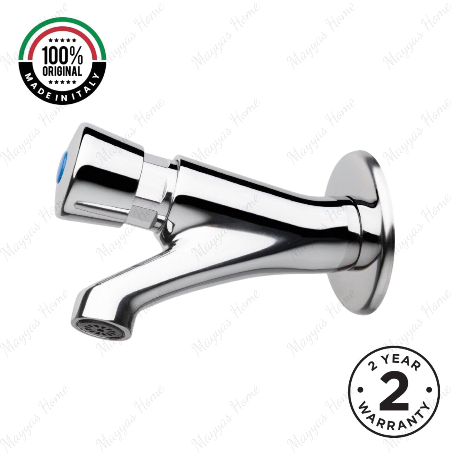 Wall-mounted single-water timed tap with push-button control, adjustable flow and anti-vandal protection for commercial, healthcare and public washrooms in UAE.