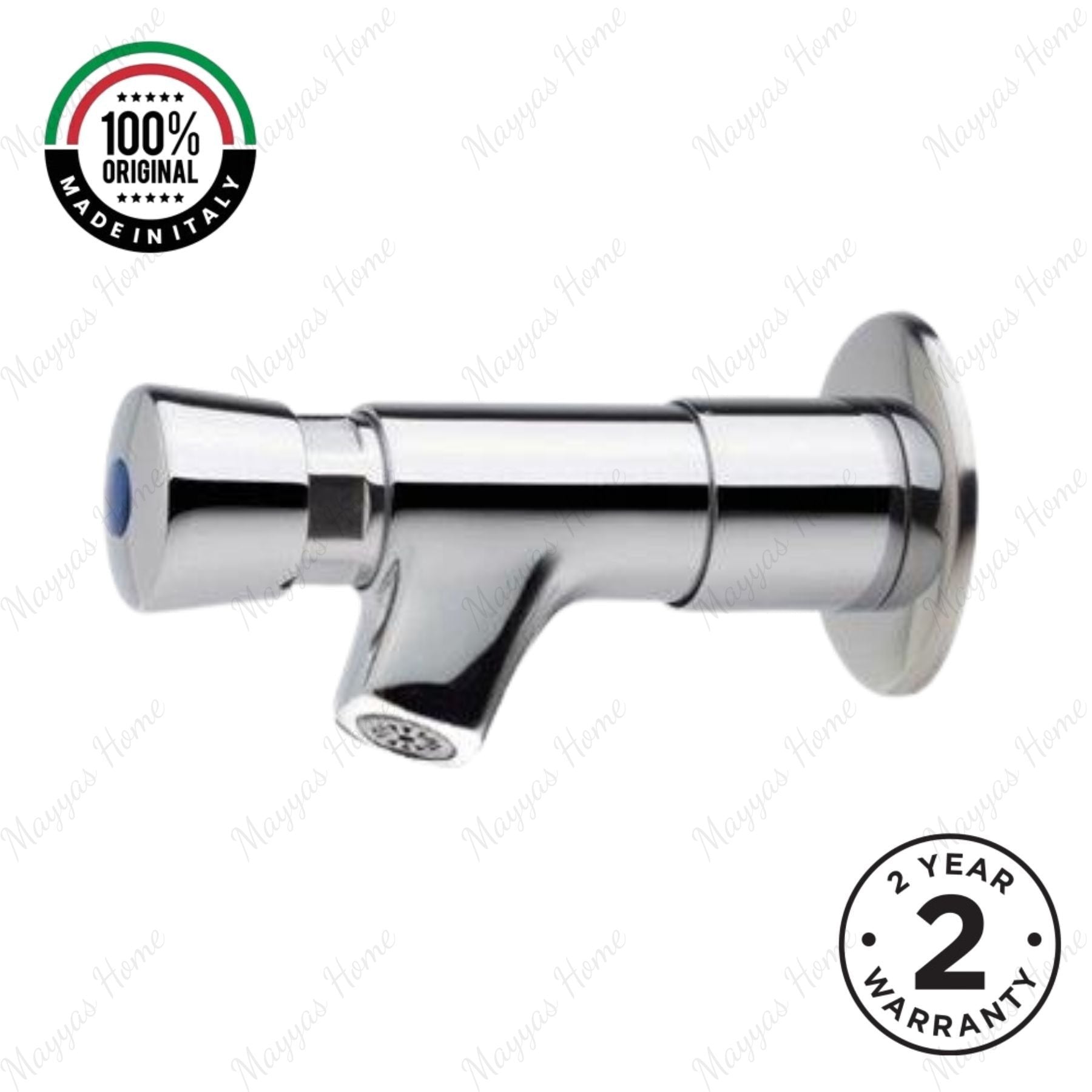 Wall-mounted telescopic single-water tap with push-button control, timed shut-off and anti-vandal protection for UAE commercial washrooms.