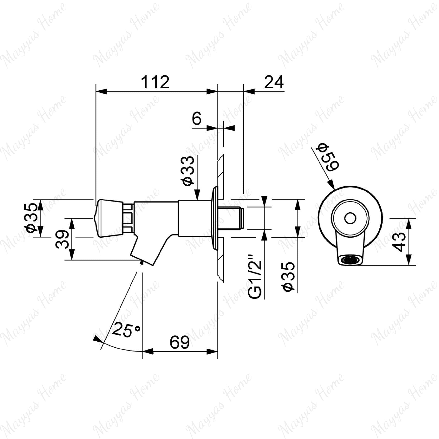 Wall-mounted telescopic single-water tap with push-button control, timed shut-off and anti-vandal protection for UAE commercial washrooms.