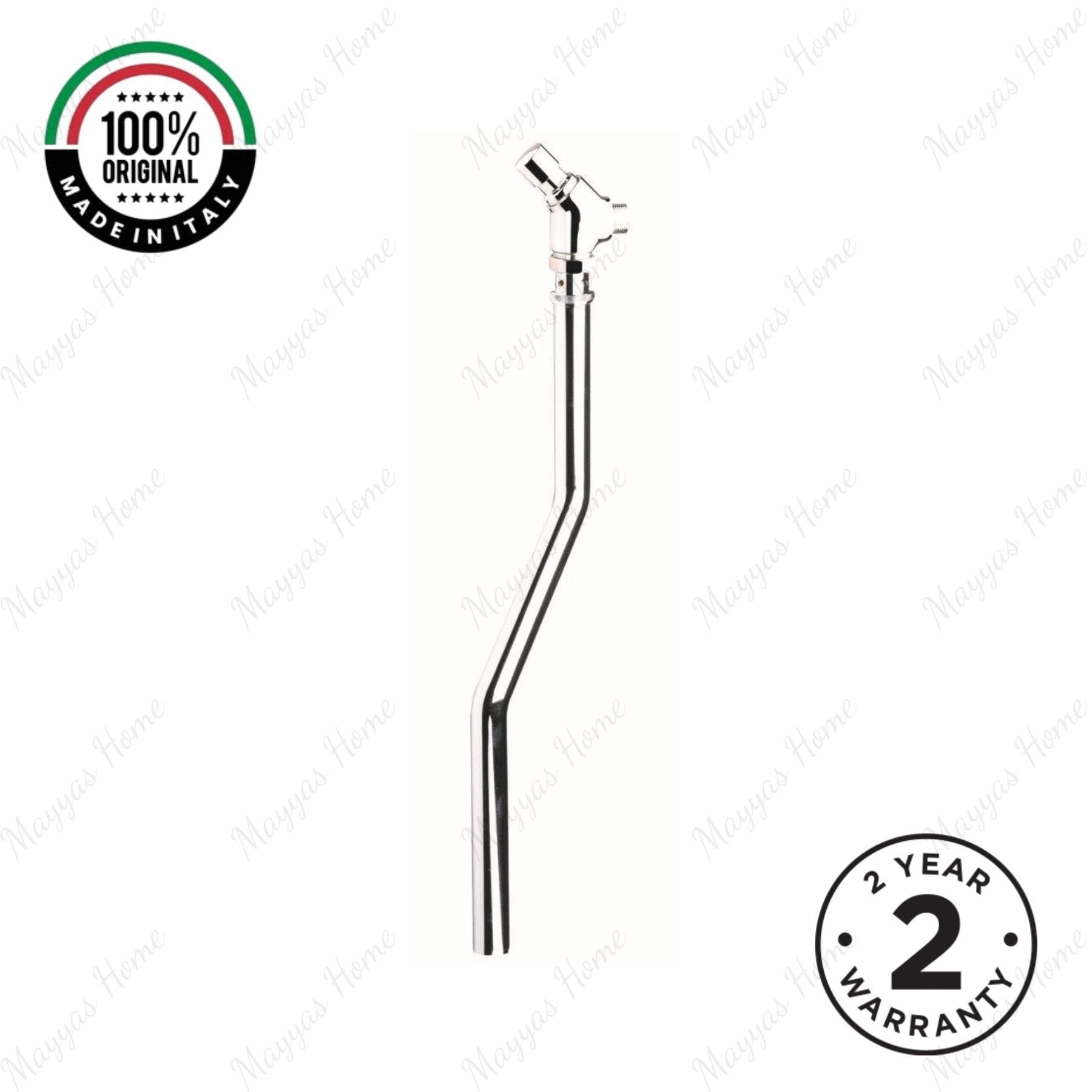 Wall-mounted toilet flush valve with push-button timer control, shaped drain pipe and G 3/4” female threaded connection. Ideal for UAE commercial washrooms.