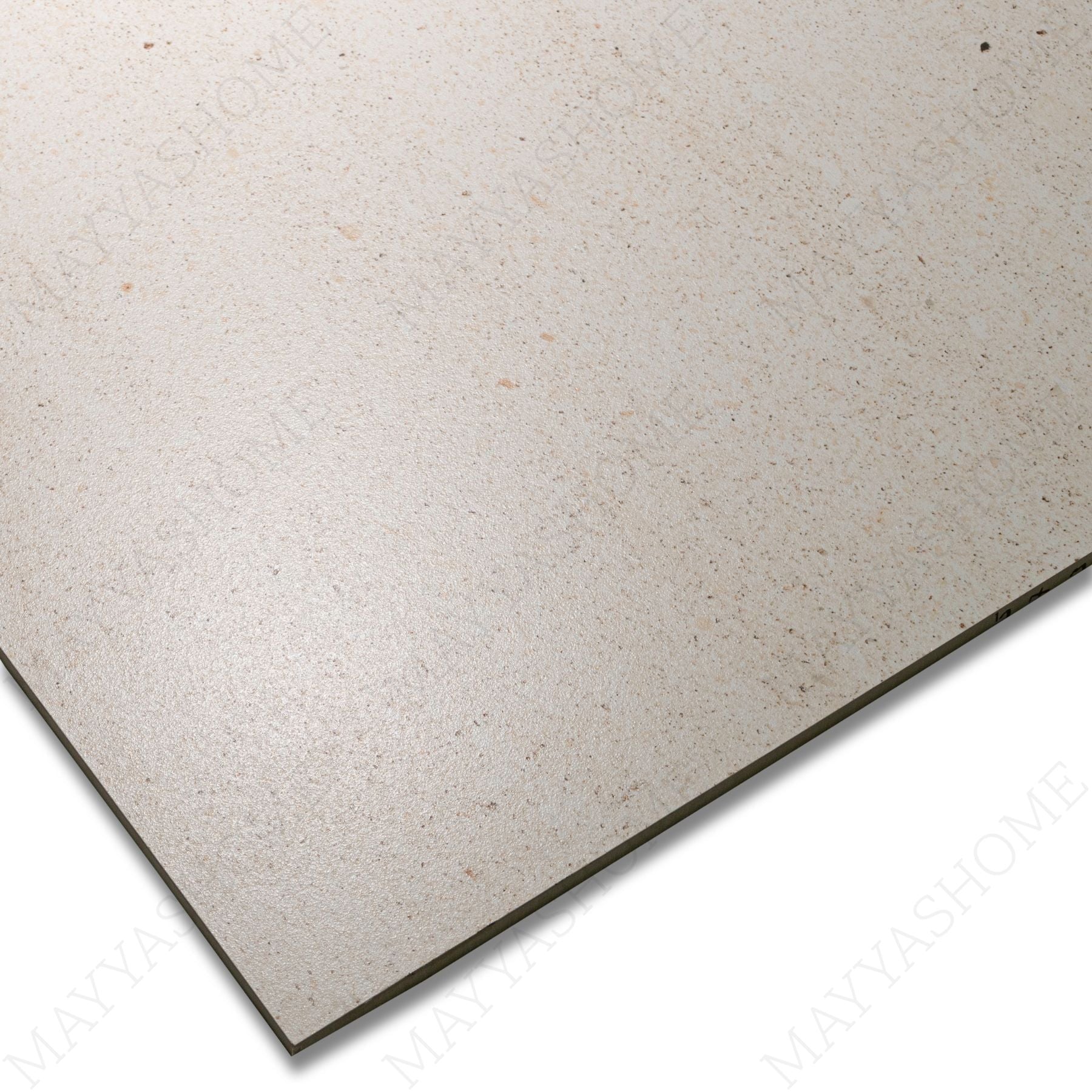 White Dune porcelain tile in 60x120cm size with soft sand effect, subtle white tones and durable 9mm thickness for walls and floors.