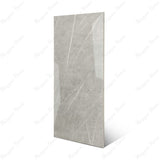 William Grey glossy marble porcelain tile 60x120cm with 9mm thickness features elegant grey tones, subtle veining and polished surface.