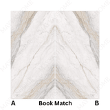 Placia Bianco 120x240cm 09mm – Book-Match Glossy Tile