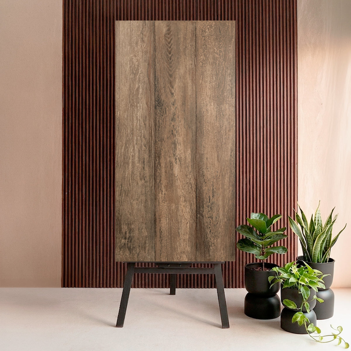 Artwood Brown Wood-Effect Porcelain Tile 60x120cm | 09mm